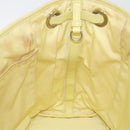 Christian Dior Canage Tote Bag Coated Canvas Yellow Silver Auth BA5981-18