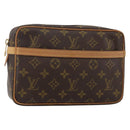 LOUIS VUITTON Monogram Compiegne 23 Clutch Bag M51847 LV Auth BA5982-1
