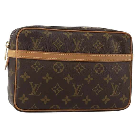 LOUIS VUITTON Monogram Compiegne 23 Clutch Bag M51847 LV Auth BA5982
