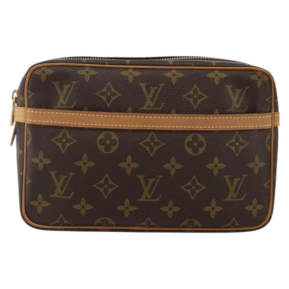 LOUIS VUITTON Monogram Compiegne 23 Clutch Bag M51847 LV Auth BA5982