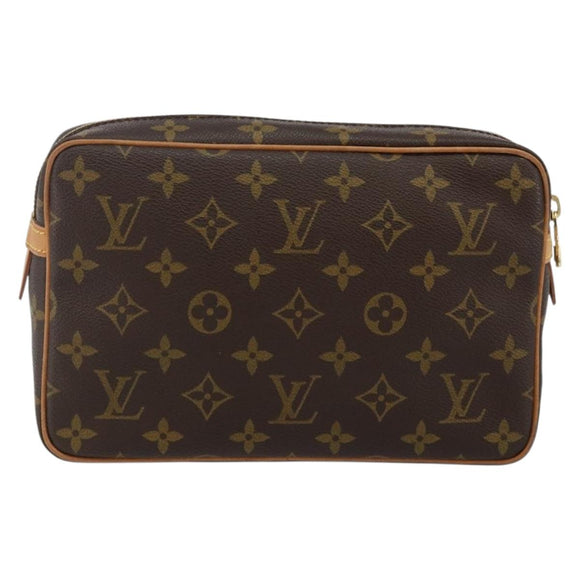 LOUIS VUITTON Monogram Compiegne 23 Clutch Bag M51847 LV Auth BA5982