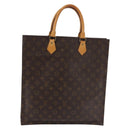 LOUIS VUITTON Monogram Sac Plat Hand Bag M51140 LV Auth BA5984-1