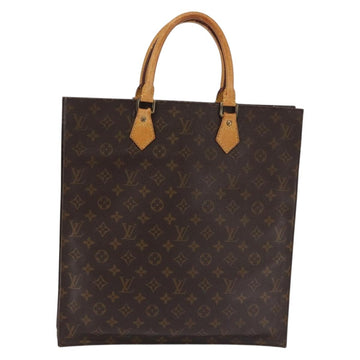 LOUIS VUITTON Monogram Sac Plat Hand Bag M51140 LV Auth BA5984