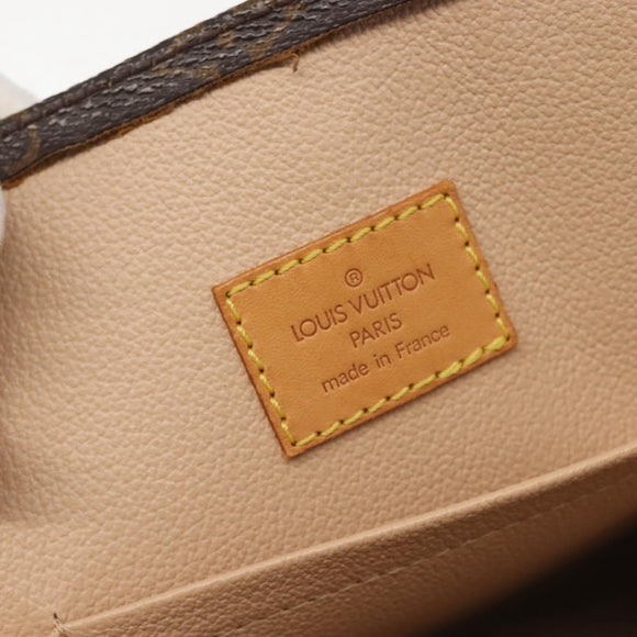 LOUIS VUITTON Monogram Sac Plat Hand Bag M51140 LV Auth BA5984