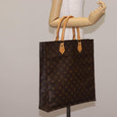 LOUIS VUITTON Monogram Sac Plat Hand Bag M51140 LV Auth BA5984-20