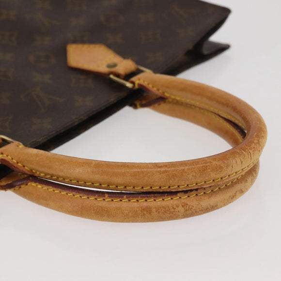 LOUIS VUITTON Monogram Sac Plat Hand Bag M51140 LV Auth BA5984