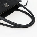 CHANEL Matelasse Tote Bag Leather Black Silver CC Auth BA5989-7