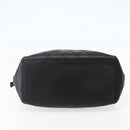 CHANEL Matelasse Tote Bag Leather Black Silver CC Auth BA5989-9