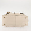 Chloe Paddington Shoulder Bag Leather Beige Gold Auth BA5990-6
