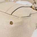 Chloe Paddington Shoulder Bag Leather Beige Gold Auth BA5990-17