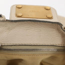 Chloe Paddington Shoulder Bag Leather Beige Gold Auth BA5990-20