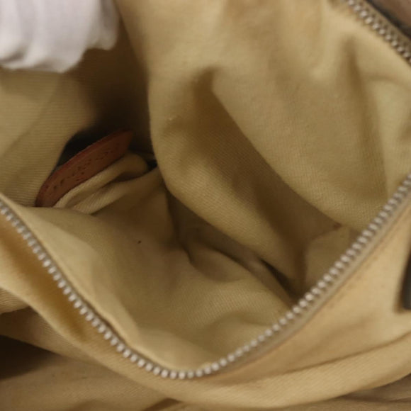 Chloe Paddington Shoulder Bag Leather Beige Gold Auth BA5990