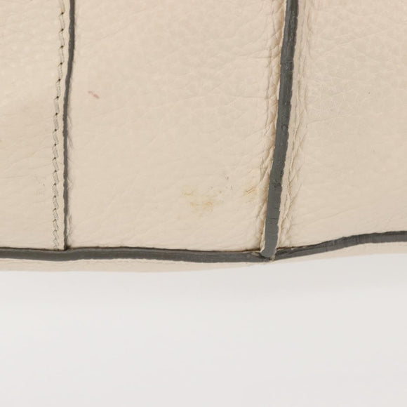 Chloe Paddington Shoulder Bag Leather Beige Gold Auth BA5990