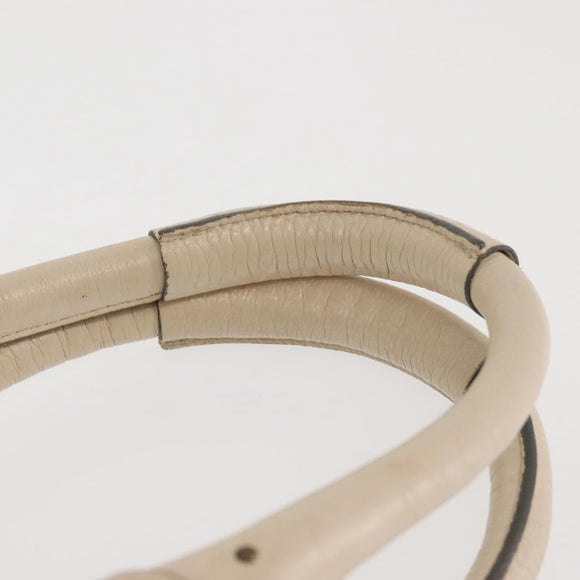 Chloe Paddington Shoulder Bag Leather Beige Gold Auth BA5990