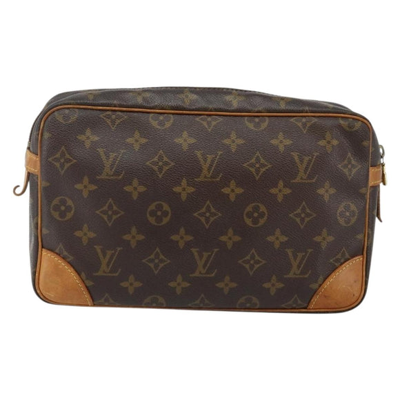 LOUIS VUITTON Monogram Compiegne 28 Clutch Bag M51845 LV Auth BA5992