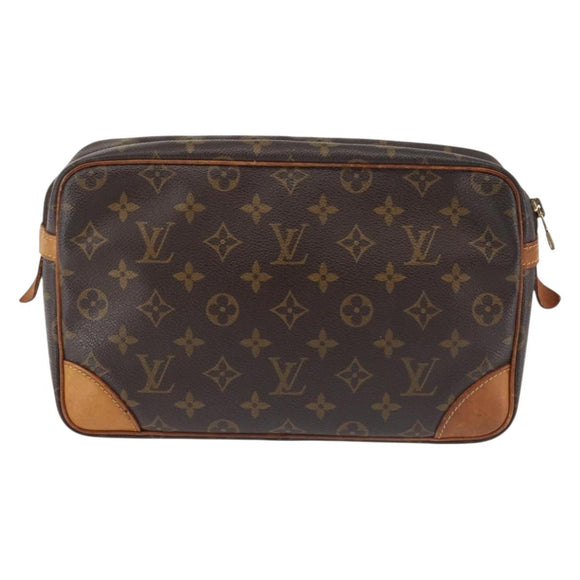 LOUIS VUITTON Monogram Compiegne 28 Clutch Bag M51845 LV Auth BA5993