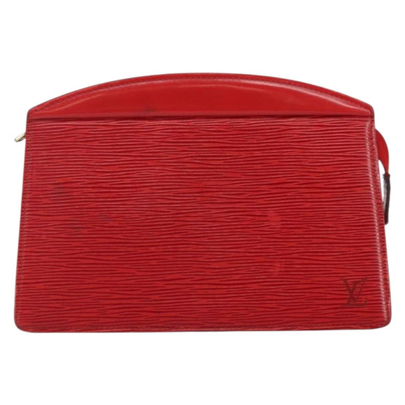 LOUIS VUITTON Epi Trousse Crete Clutch Bag Red M48407 LV Auth BA5996