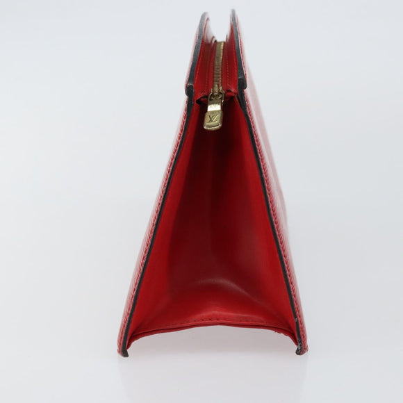 LOUIS VUITTON Epi Trousse Crete Clutch Bag Red M48407 LV Auth BA5996