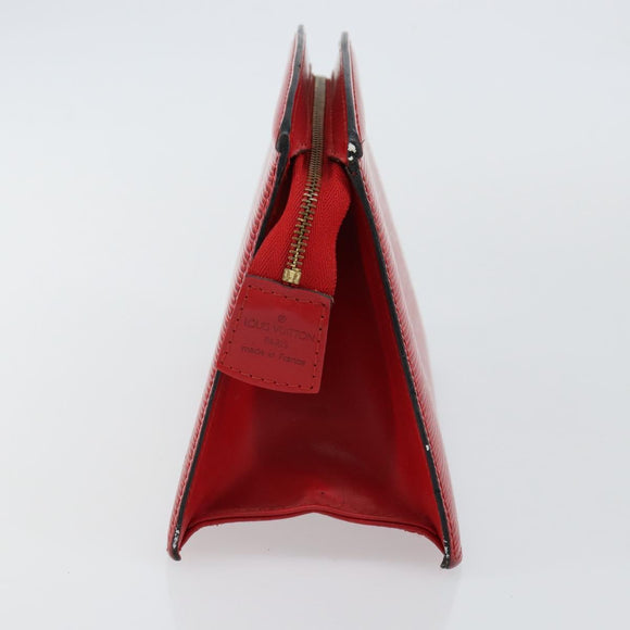 LOUIS VUITTON Epi Trousse Crete Clutch Bag Red M48407 LV Auth BA5996