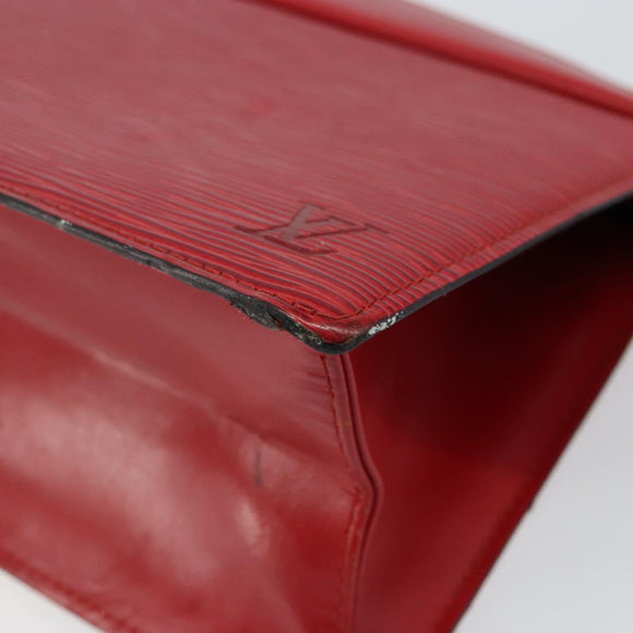 LOUIS VUITTON Epi Trousse Crete Clutch Bag Red M48407 LV Auth BA5996