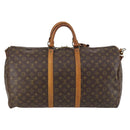 LOUIS VUITTON Monogram Keepall Bandouliere 55 Boston Bag M41414 LV Auth BA5999-3