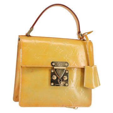 LOUIS VUITTON Monogram Vernis Spring Street Hand Bag Gris M91029 LV Auth BA6002
