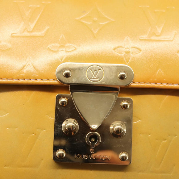 LOUIS VUITTON Monogram Vernis Spring Street Hand Bag Gris M91029 LV Auth BA6002