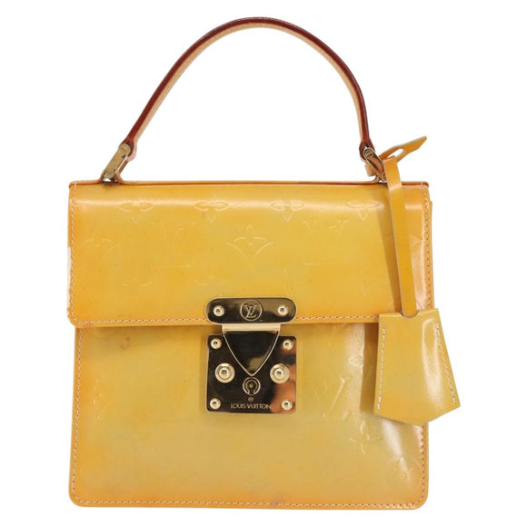 LOUIS VUITTON Monogram Vernis Spring Street Hand Bag Gris M91029 LV Auth BA6002