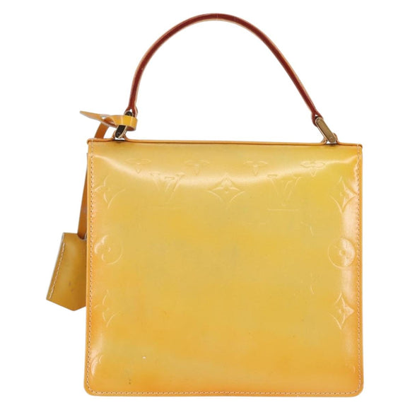 LOUIS VUITTON Monogram Vernis Spring Street Hand Bag Gris M91029 LV Auth BA6002