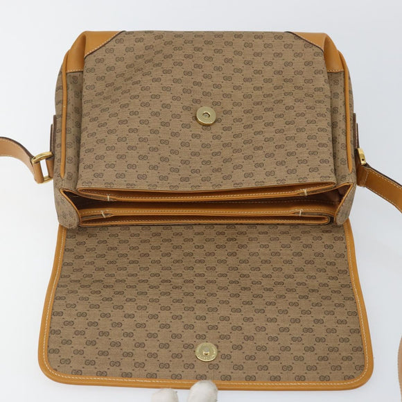 GUCCI Micro GG Supreme Shoulder Bag PVC Beige Gold 001 116 0924 Auth BA6004