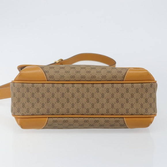 GUCCI Micro GG Supreme Shoulder Bag PVC Beige Gold 001 116 0924 Auth BA6004