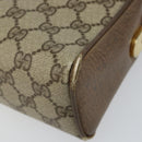 GUCCI GG Supreme Web Sherry Line Bag PVC Beige Gold 001 261 1086 Auth BA6005-10