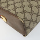GUCCI GG Supreme Web Sherry Line Bag PVC Beige Gold 001 261 1086 Auth BA6005-13