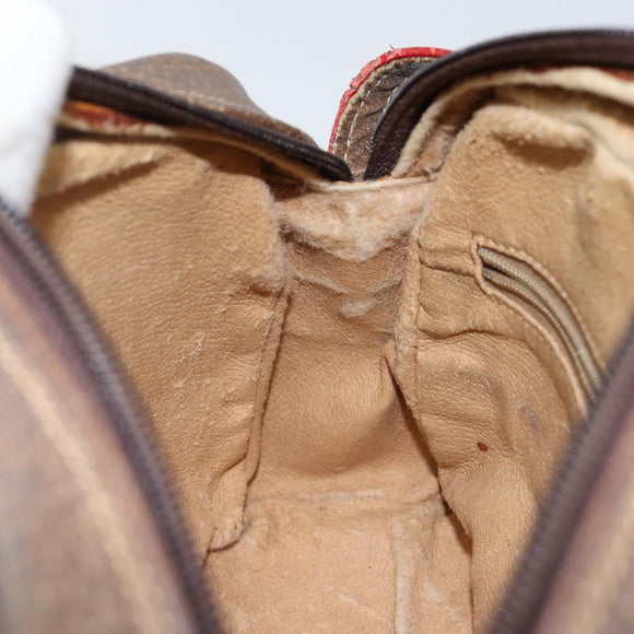 GUCCI GG Supreme Web Sherry Line Bag PVC Beige Gold 001 261 1086 Auth BA6005