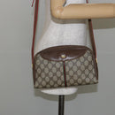 GUCCI GG Supreme Web Sherry Line Bag PVC Beige Gold 001 261 1086 Auth BA6005-22