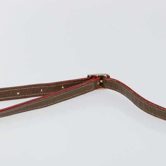 GUCCI GG Supreme Web Sherry Line Bag PVC Beige Gold 001 261 1086 Auth BA6005