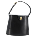 Christian Dior Hand Bag Leather Black Gold Auth BA6007-1