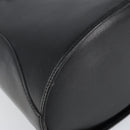 Christian Dior Hand Bag Leather Black Gold Auth BA6007-11