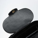 Christian Dior Hand Bag Leather Black Gold Auth BA6007-15