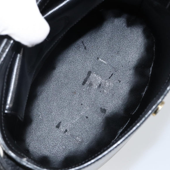 Christian Dior Hand Bag Leather Black Gold Auth BA6007