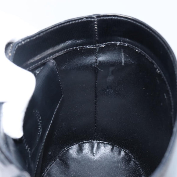 Christian Dior Hand Bag Leather Black Gold Auth BA6007