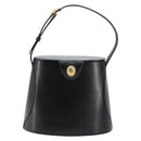 Christian Dior Hand Bag Leather Black Gold Auth BA6007-2