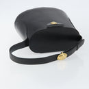 Christian Dior Hand Bag Leather Black Gold Auth BA6007-7