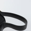 Christian Dior Hand Bag Leather Black Gold Auth BA6007-8