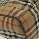 Burberrys Nova Check Tote Bag Canvas Beige Gold Auth BA601-11