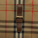 Burberrys Nova Check Tote Bag Canvas Beige Gold Auth BA601-14