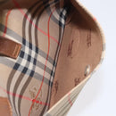 Burberrys Nova Check Tote Bag Canvas Beige Gold Auth BA601-20