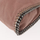 Stella MacCartney Chain Fabera Shoulder Bag Suede Pink Silver Auth BA6012-16