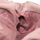 Stella MacCartney Chain Fabera Shoulder Bag Suede Pink Silver Auth BA6012-20