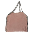 Stella MacCartney Chain Fabera Shoulder Bag Suede Pink Silver Auth BA6012-2